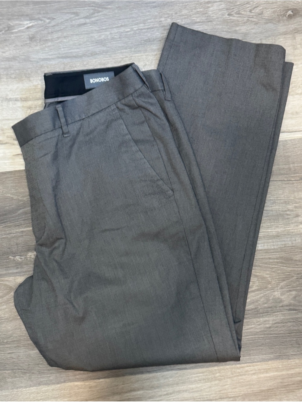 Bonobos Weekday Warrior Men's Charcoal Gray Flat Front Dress Pants